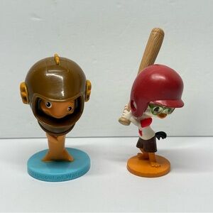 Disney Chicken Little Figures Lot Of 2 Fish Out Of Water Chicken Little Baseball